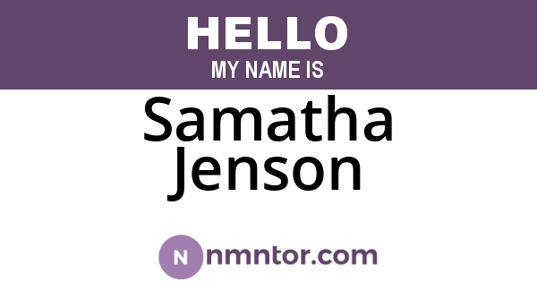 Samatha Jenson