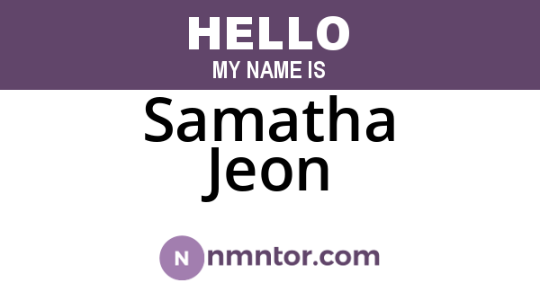 Samatha Jeon