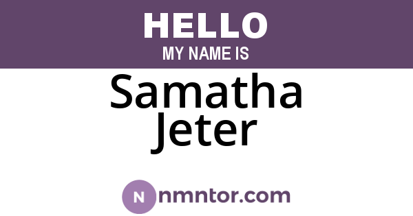 Samatha Jeter