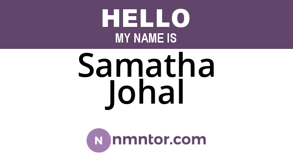 Samatha Johal