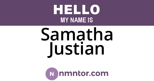 Samatha Justian