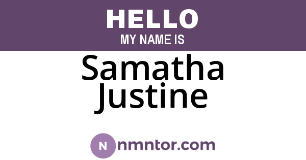 Samatha Justine