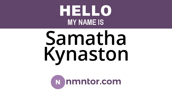 Samatha Kynaston