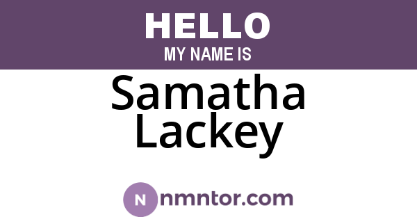 Samatha Lackey