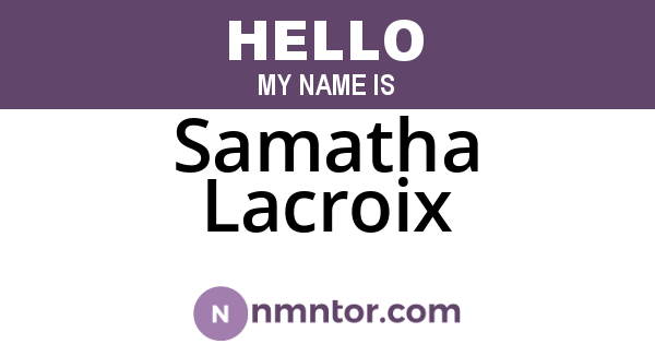 Samatha Lacroix