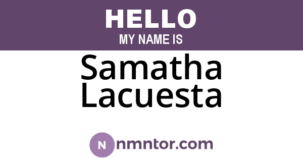 Samatha Lacuesta