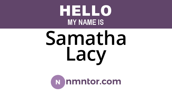 Samatha Lacy