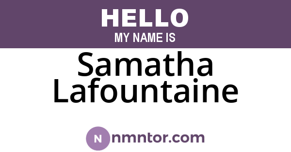Samatha Lafountaine