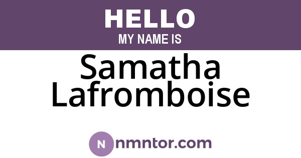 Samatha Lafromboise
