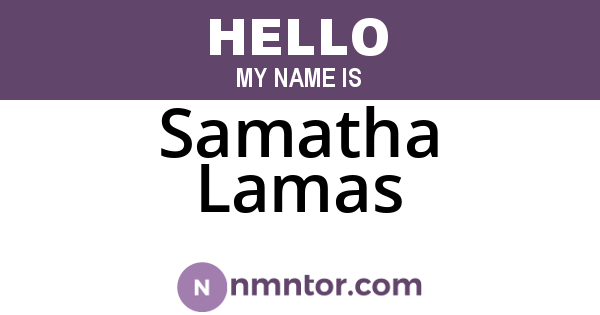 Samatha Lamas