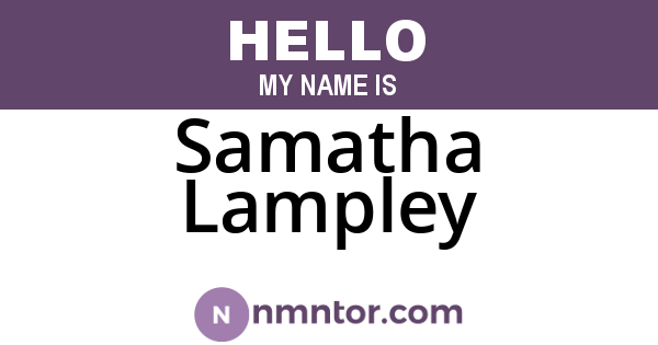 Samatha Lampley