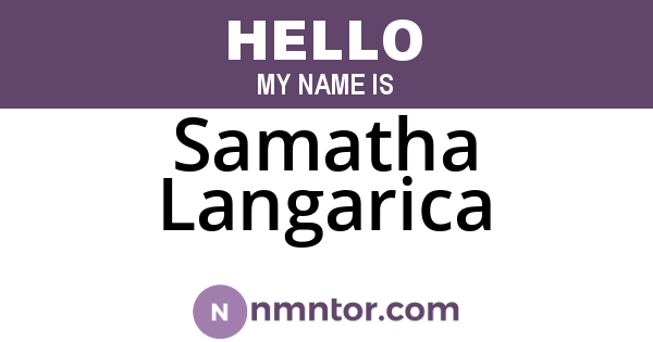 Samatha Langarica