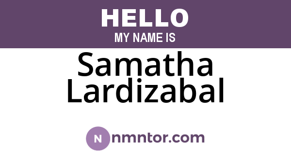 Samatha Lardizabal