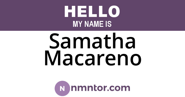 Samatha Macareno