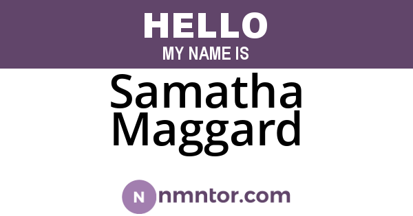 Samatha Maggard