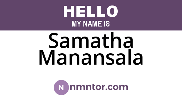 Samatha Manansala