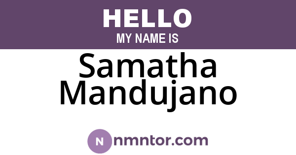 Samatha Mandujano
