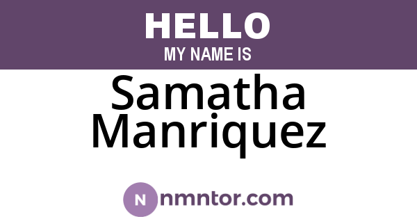 Samatha Manriquez