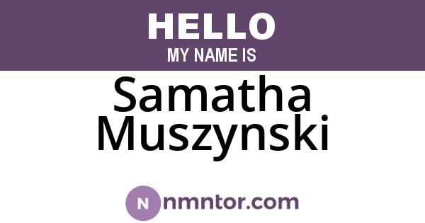Samatha Muszynski