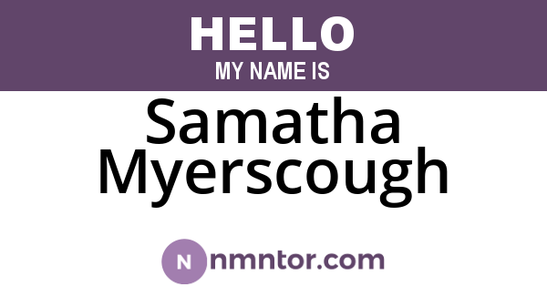 Samatha Myerscough