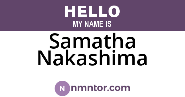 Samatha Nakashima