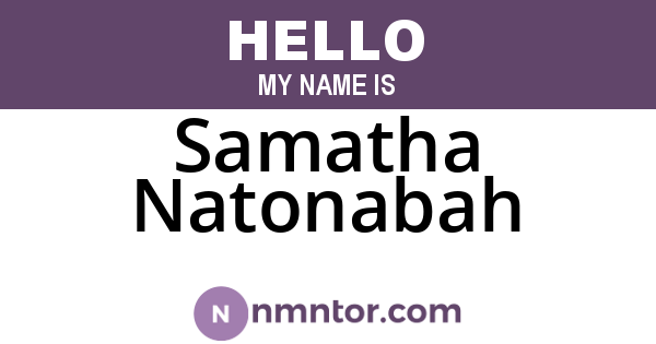 Samatha Natonabah