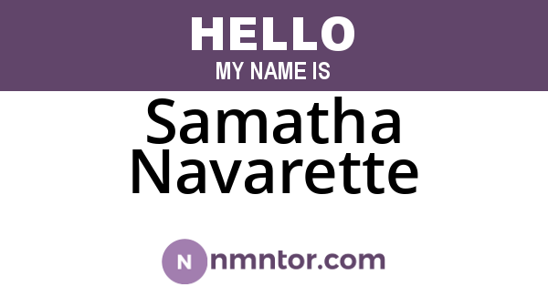Samatha Navarette