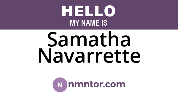 Samatha Navarrette