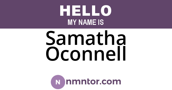 Samatha Oconnell