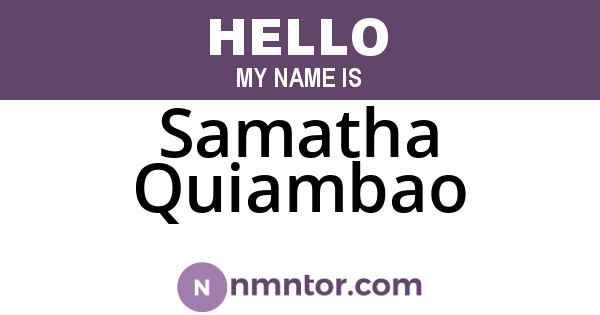 Samatha Quiambao