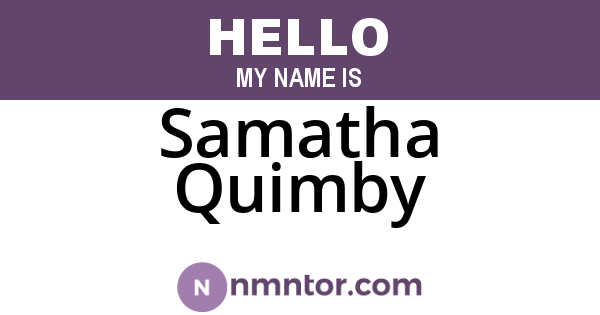 Samatha Quimby