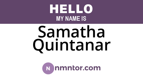 Samatha Quintanar