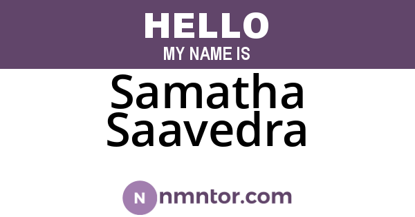 Samatha Saavedra