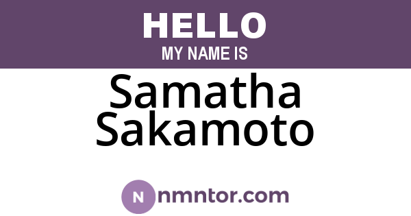 Samatha Sakamoto