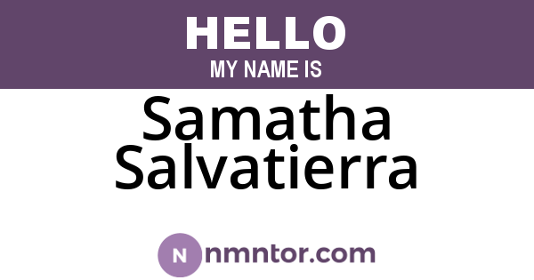 Samatha Salvatierra