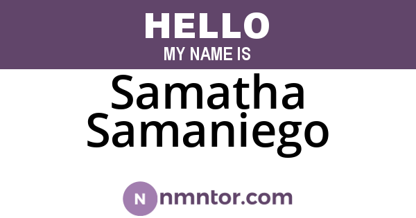 Samatha Samaniego
