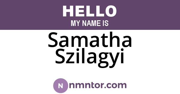 Samatha Szilagyi