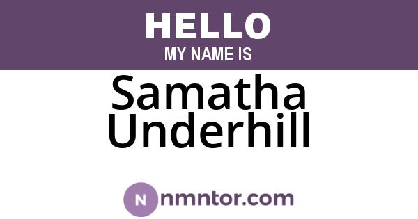 Samatha Underhill