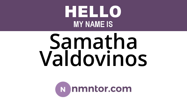Samatha Valdovinos