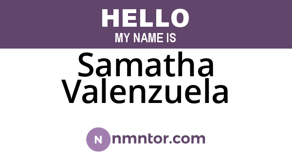 Samatha Valenzuela