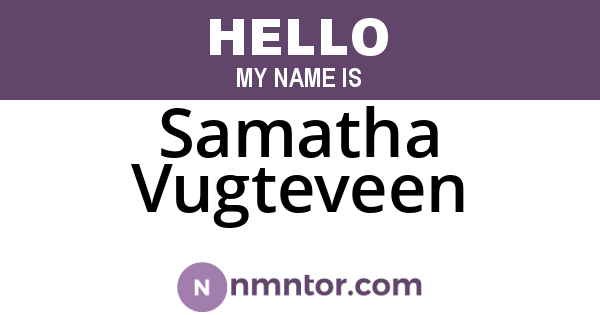 Samatha Vugteveen