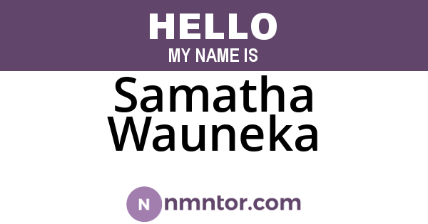 Samatha Wauneka