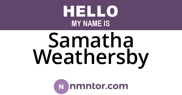Samatha Weathersby