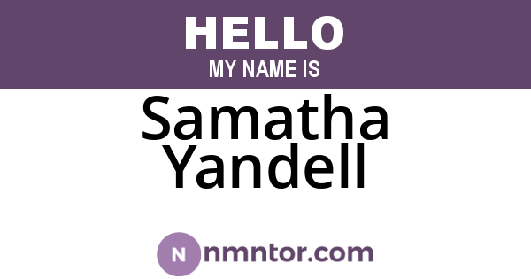 Samatha Yandell