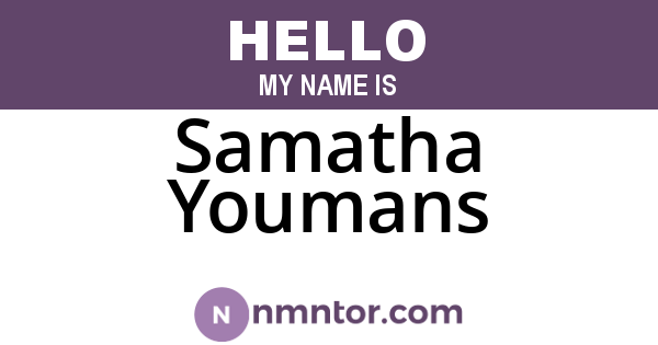 Samatha Youmans