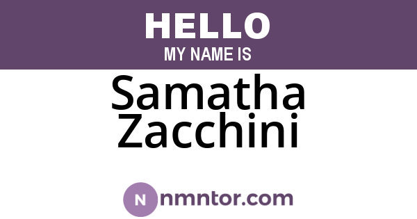 Samatha Zacchini
