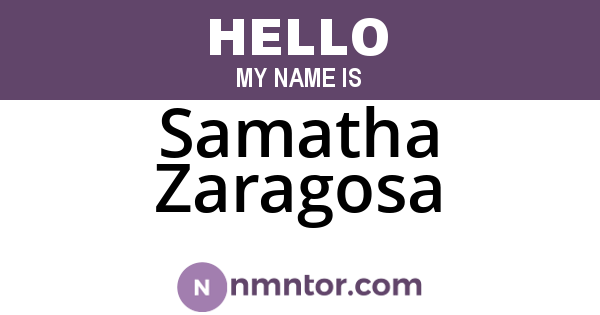 Samatha Zaragosa