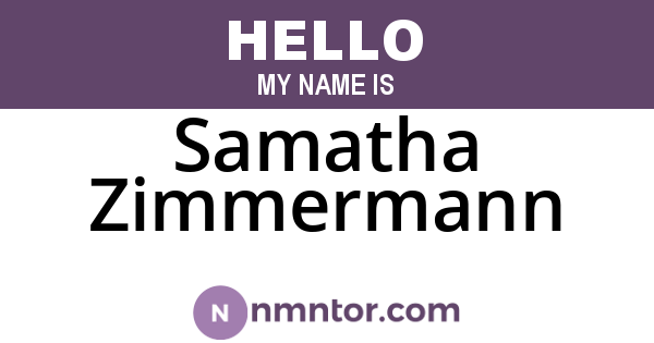 Samatha Zimmermann