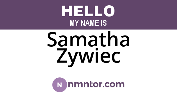 Samatha Zywiec