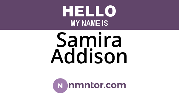 Samira Addison